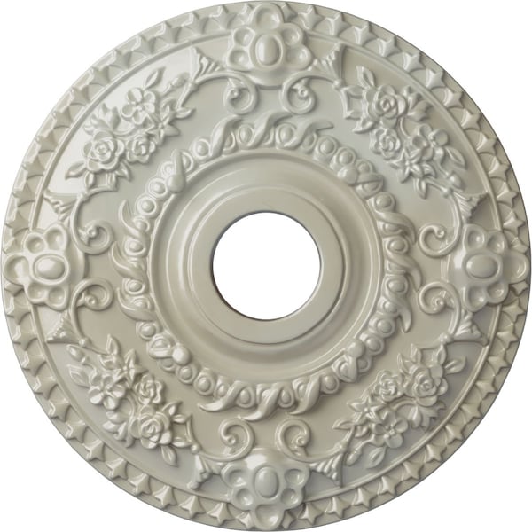 Ekena Millwork Rose Ceiling Medallion (Fits Canopies up to 7 1/4"), 18"OD x 3 1/2"ID x 1 1/2"P, Flash Blue CM18ROFBS - main